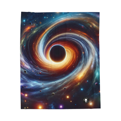 "Galactic Vortex: The Colorful Dance of Stars and Planets" - The Alien Velveteen Plush Blanket