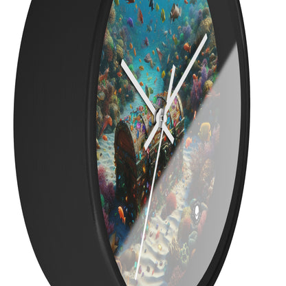 "Jeweled Depths: Discover the Hidden Treasure" - The Alien Wall Clock