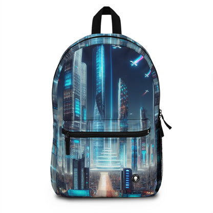 "Future Cityscape: A Skyline of Flying Cars and Neon Lights" - The Alien Backpack