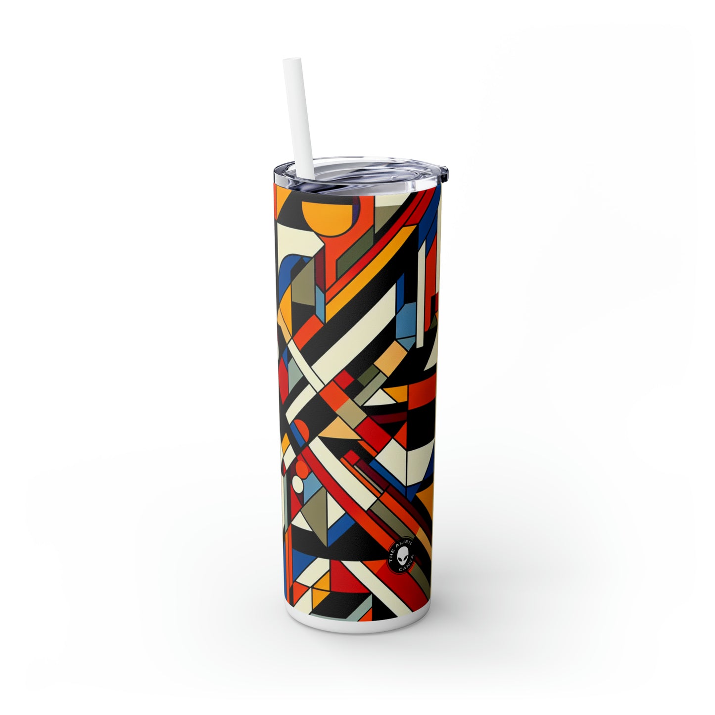 "United We Stand: A Constructivist Call for Equality" - The Alien Maars® Skinny Tumbler with Straw 20oz Constructivism