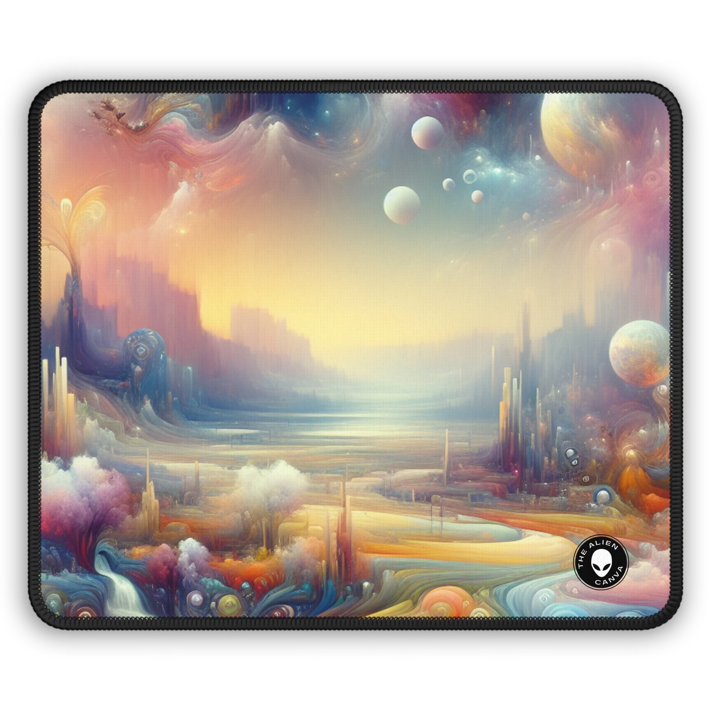 "Dreamscape Delights: A Surreal Painting" - The Alien Gaming Mouse Pad