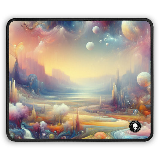 « Dreamscape Delights : A Surreal Painting » - Le tapis de souris de jeu Alien