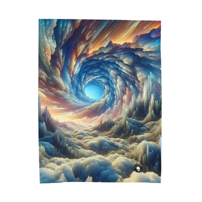 Crystal Peaks and Colorful Skies - The Alien Velveteen Plush Blanket