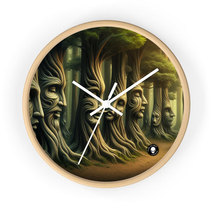 « Whispering Trees : Secrets de la forêt mystique » – L'horloge murale extraterrestre