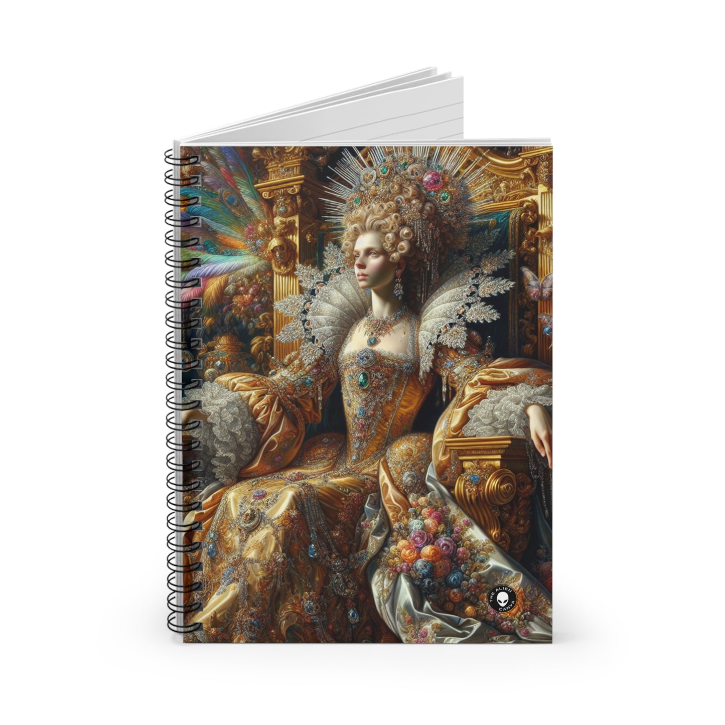 "La Splendeur d'une Reine de la Renaissance" - L'Alien Carnet à Spirale (Ligne Lignée) Rococo