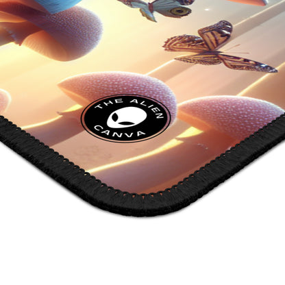 "Twilight Forest: Fluttering Butterflies and Towering Mushrooms" - The Alien Gaming Mouse Pad