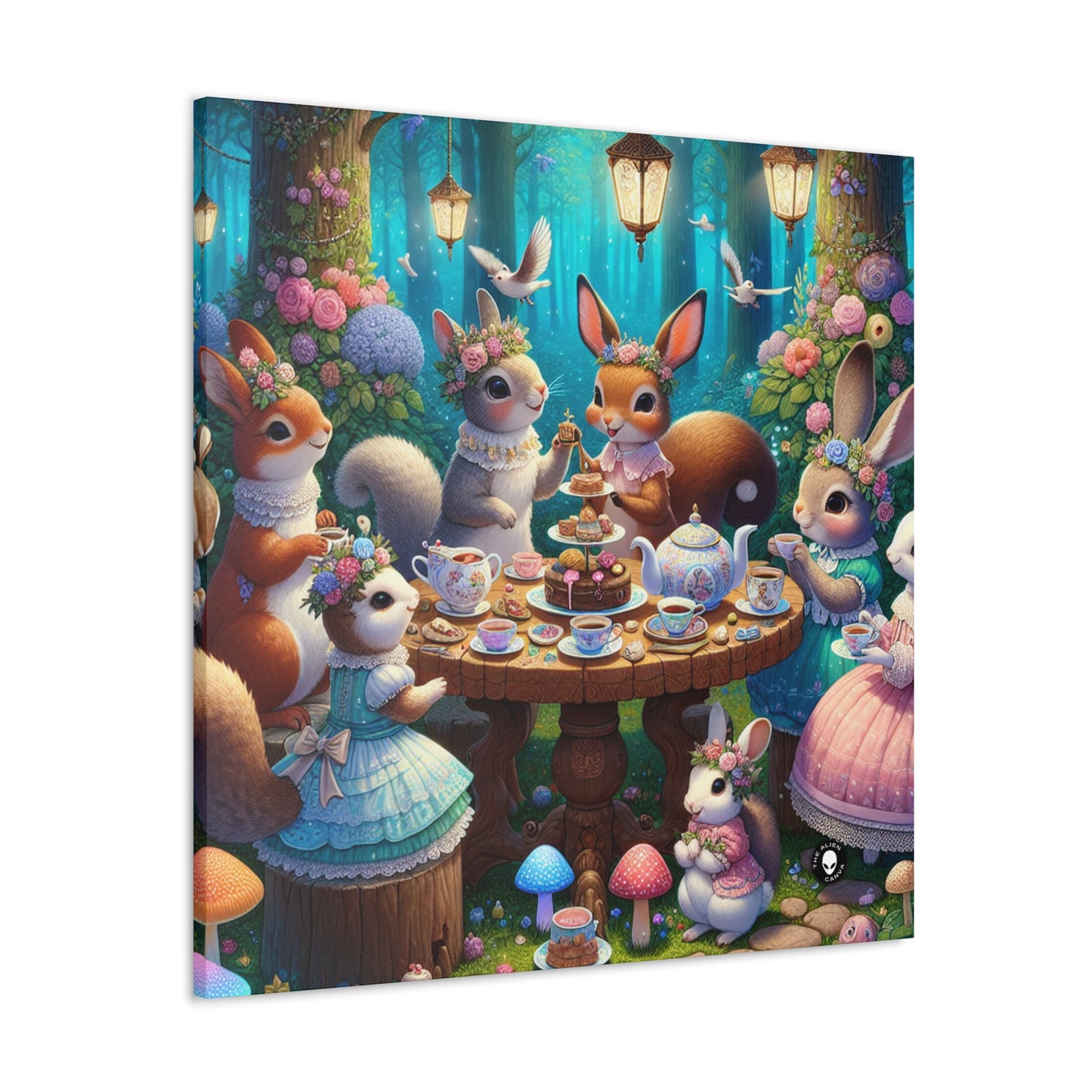 "Enchanted Tea Party in the Woodland Glade" - The Alien Canva