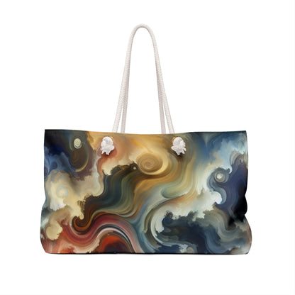 "Chaotic Balance: A Universe of Color" - The Alien Weekender Bag Abstract Art Style