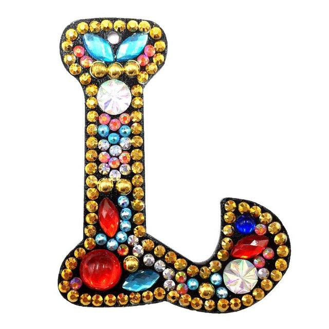 Single Alphabet LettersKey Chains Diamond Painting