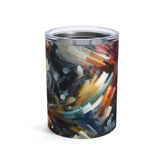 "Dance-Off Fury : une bataille vibrante d'équipages de rue rivaux" - The Alien Tumbler 10oz Action Art