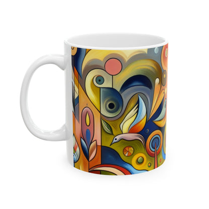 "Tiny Town in a Fishbowl" - The Alien Ceramic Mug 11oz Naïve Surrealism