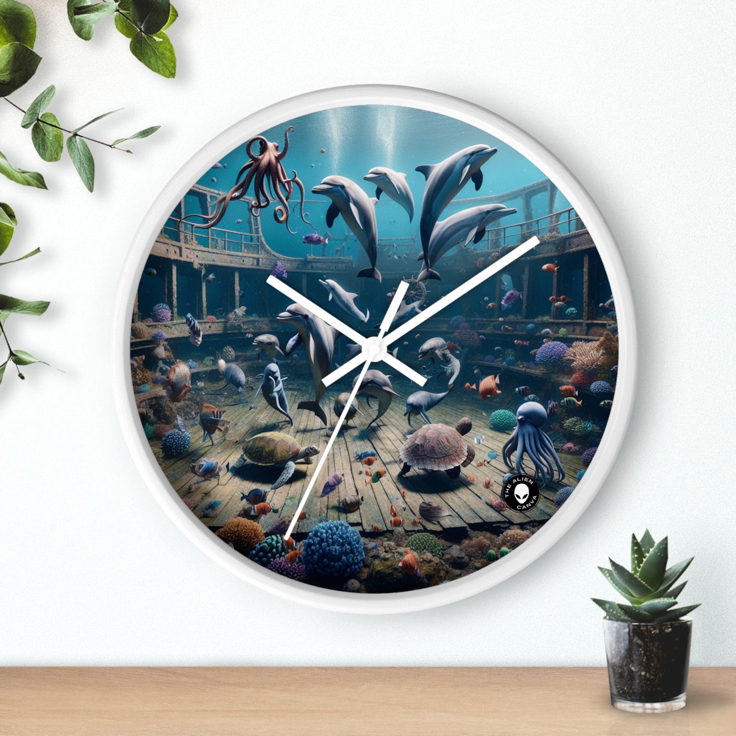 "Fiesta del naufragio: una fiesta de baile bajo el agua" - El reloj de pared alienígena