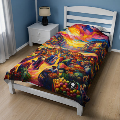 "Jungle Fauvism" - The Alien Velveteen Plush Blanket Fauvism