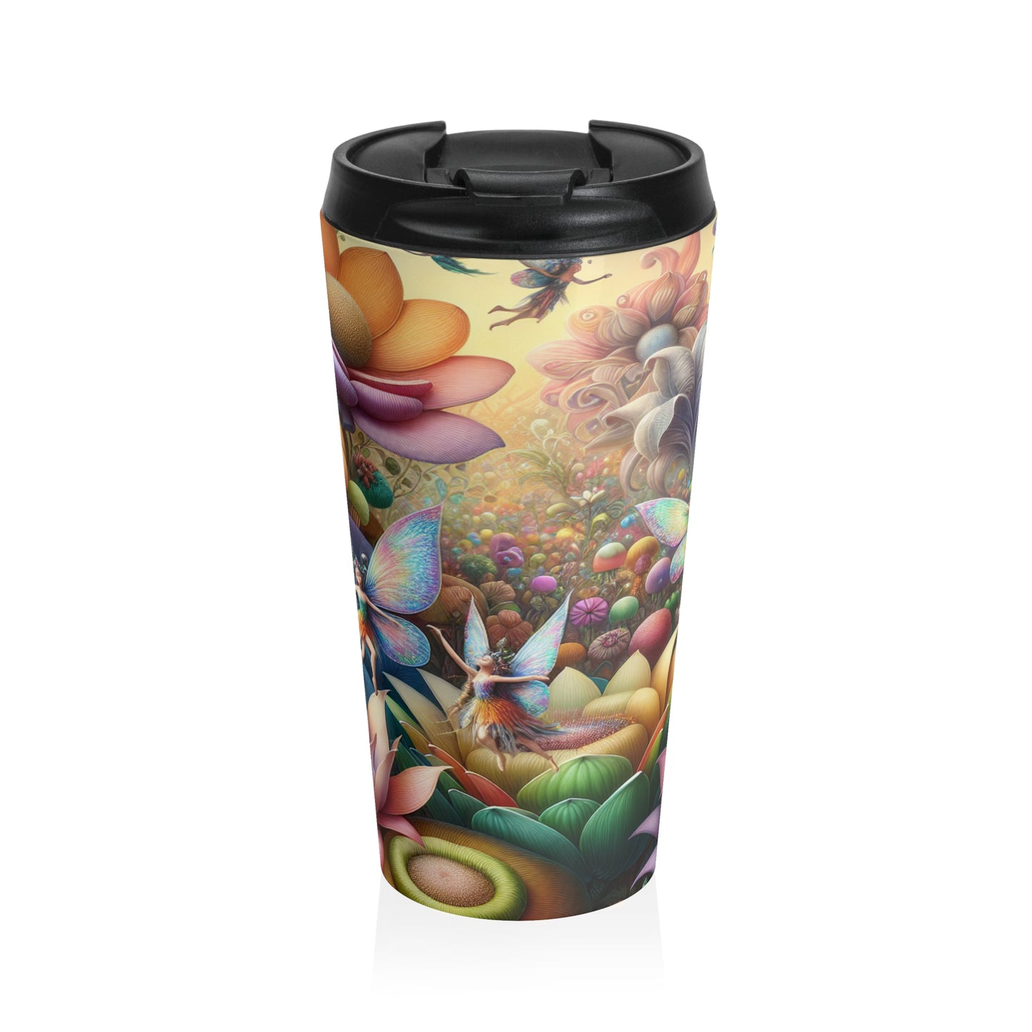 "Enchanted Garden: Where Fairies Dance" - The Alien Stainless Steel Travel Mug