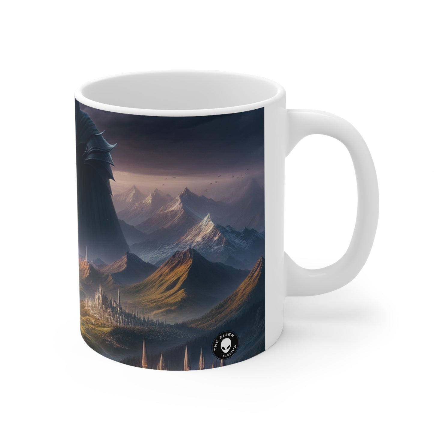 "La Réclamation de Sauron : L'Obscurcissement de la Terre du Milieu" - La Tasse en Céramique Alien 11oz