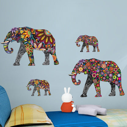 New Pattern Elephant Living Room Decor Wall Sticker