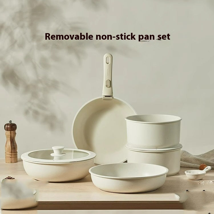 Ensemble de casseroles wok domestiques amovibles