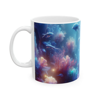 "Fantasía coral: un deleite submarino de ensueño" - Taza de cerámica The Alien de 11 oz