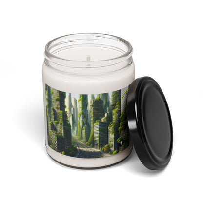 "Nature's Resurgence: A Futuristic Cityscape" - The Alien Scented Soy Candle 9oz