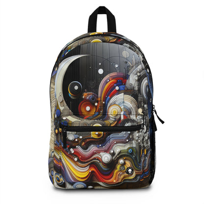 "Urban Chaos: A Neo-Expressionist Cityscape" - The Alien Backpack Neo-Expressionism