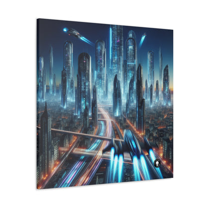 "Neon Skyline: paisajes urbanos del futuro" - The Alien Canva