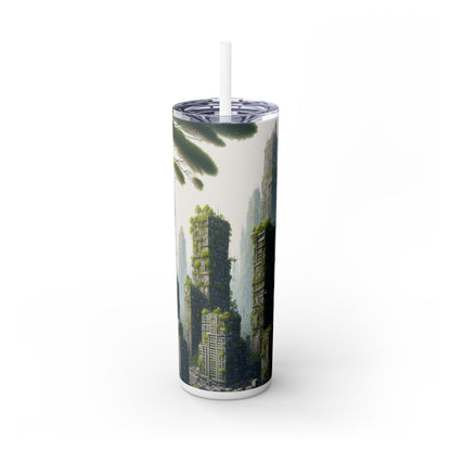 "Nature's Resurgence: The Urban Jungle" - The Alien Maars® Skinny Tumbler with Straw 20oz