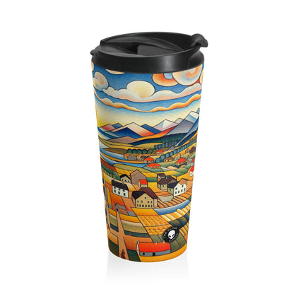 "Primal Paradise: A Vibrant Jungle Celebration" - The Alien Stainless Steel Travel Mug Primitivism