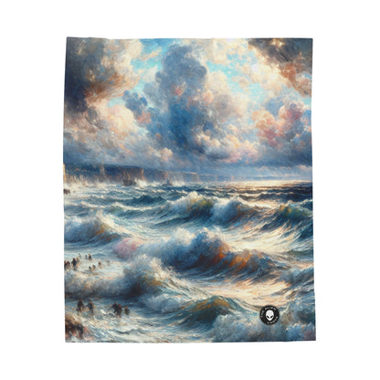 "Storm-Tossed Seas" - The Alien Velveteen Plush Blanket Impressionism