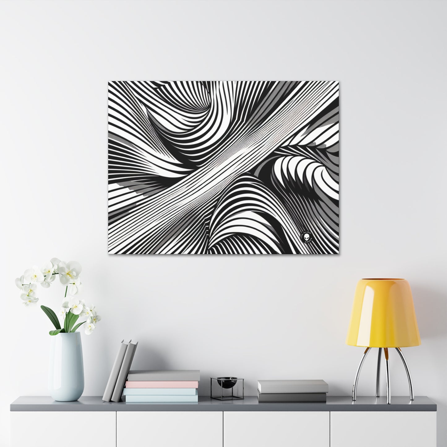 "Motion Embodied: Exploring Dynamic Illusion through Op Art" - The Alien Canva Op Art