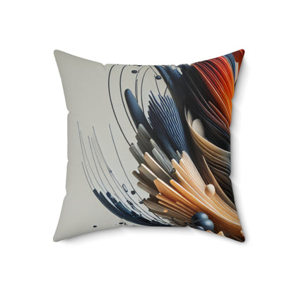 "Wings in Motion: A Kinetic Aviary"- The Alien Spun Polyester Square Pillow Kinetic Sculpture