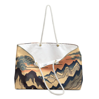 "Cherry Blossom Serenity: A Captivating Ukiyo-e Tribute to the Japanese Tea Ceremony" - The Alien Weekender Bag Ukiyo-e (Japanese Woodblock Printing)