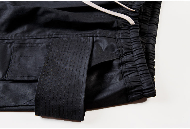 High Street Dark Brush Wax Coated Double Loop Work Pants