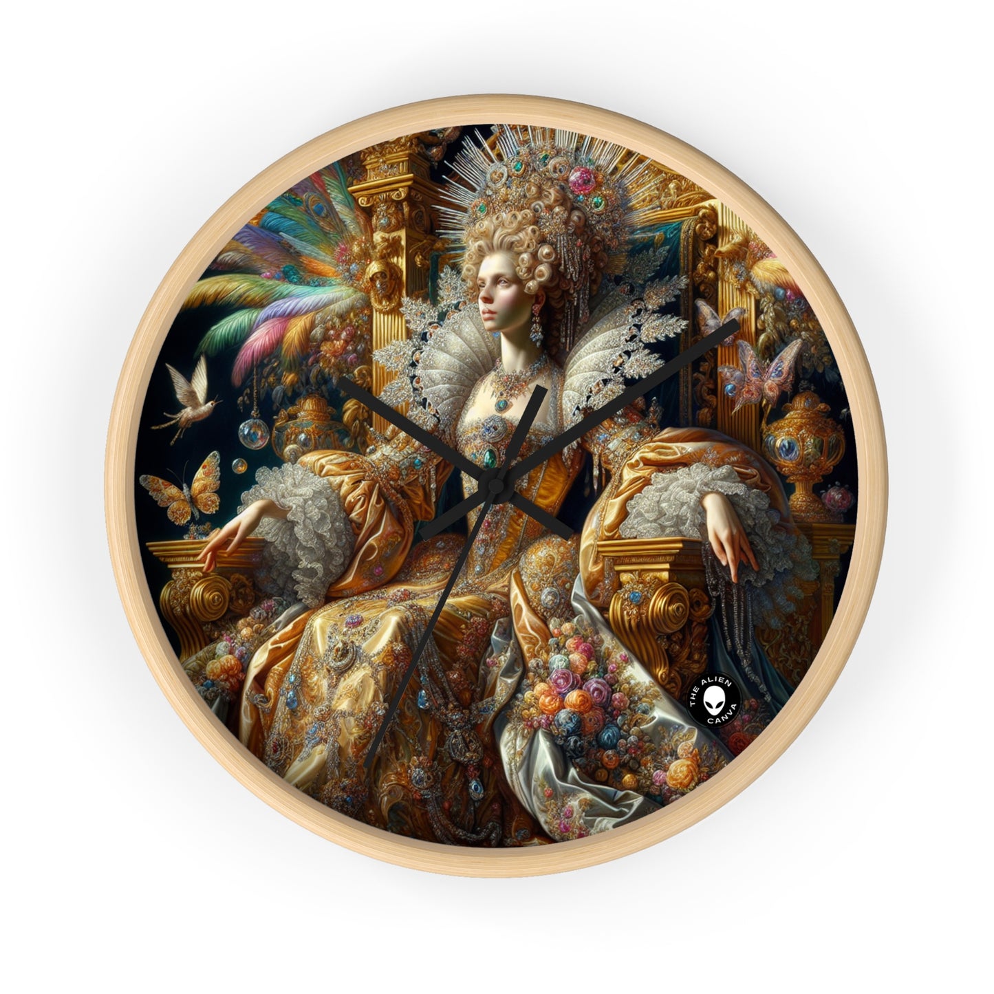 "The Splendor of a Renaissance Queen" - The Alien Wall Clock Rococo