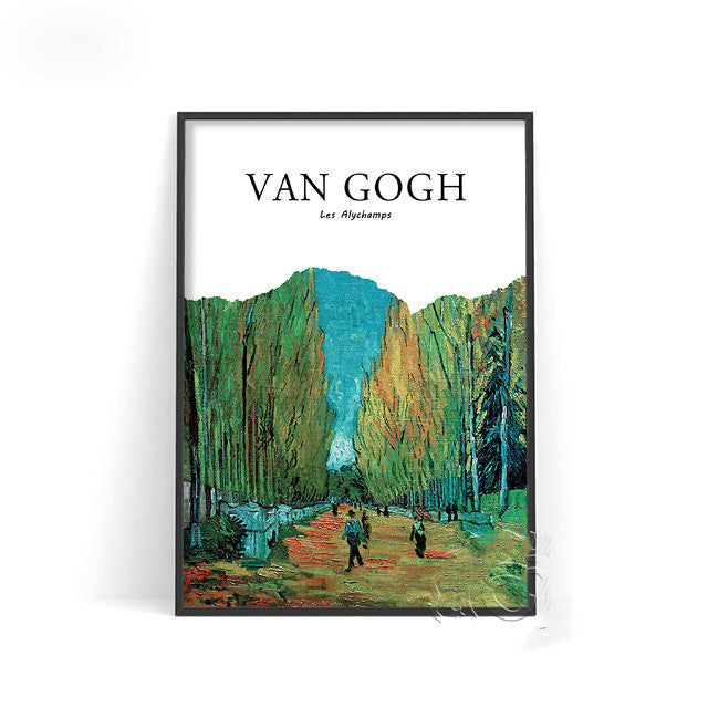 Van Gogh Exhibition Printing Poster Retro Art Wall Decoration