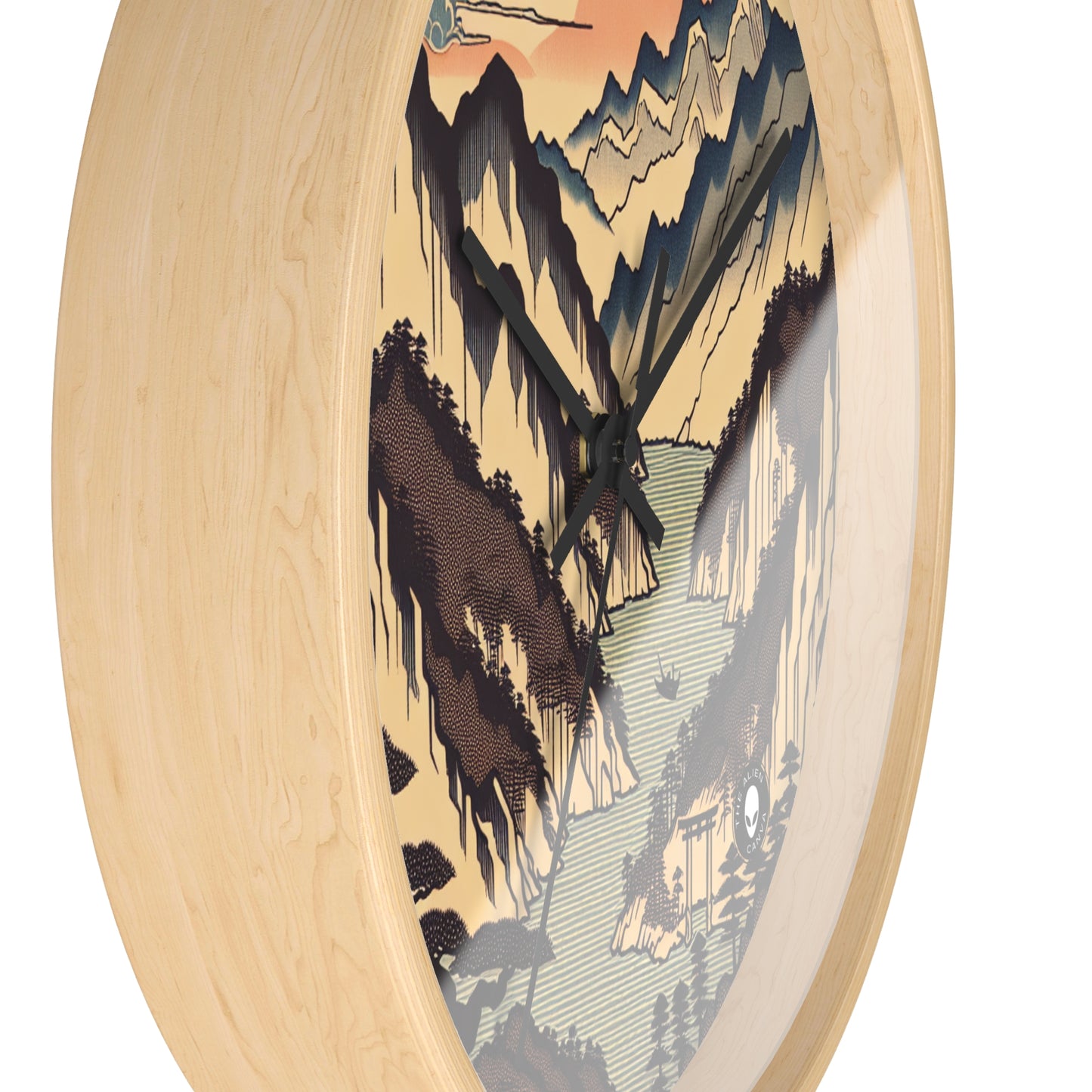 "Cherry Blossom Serenity: A Captivating Ukiyo-e Tribute to the Japanese Tea Ceremony" - The Alien Wall Clock Ukiyo-e (Japanese Woodblock Printing)