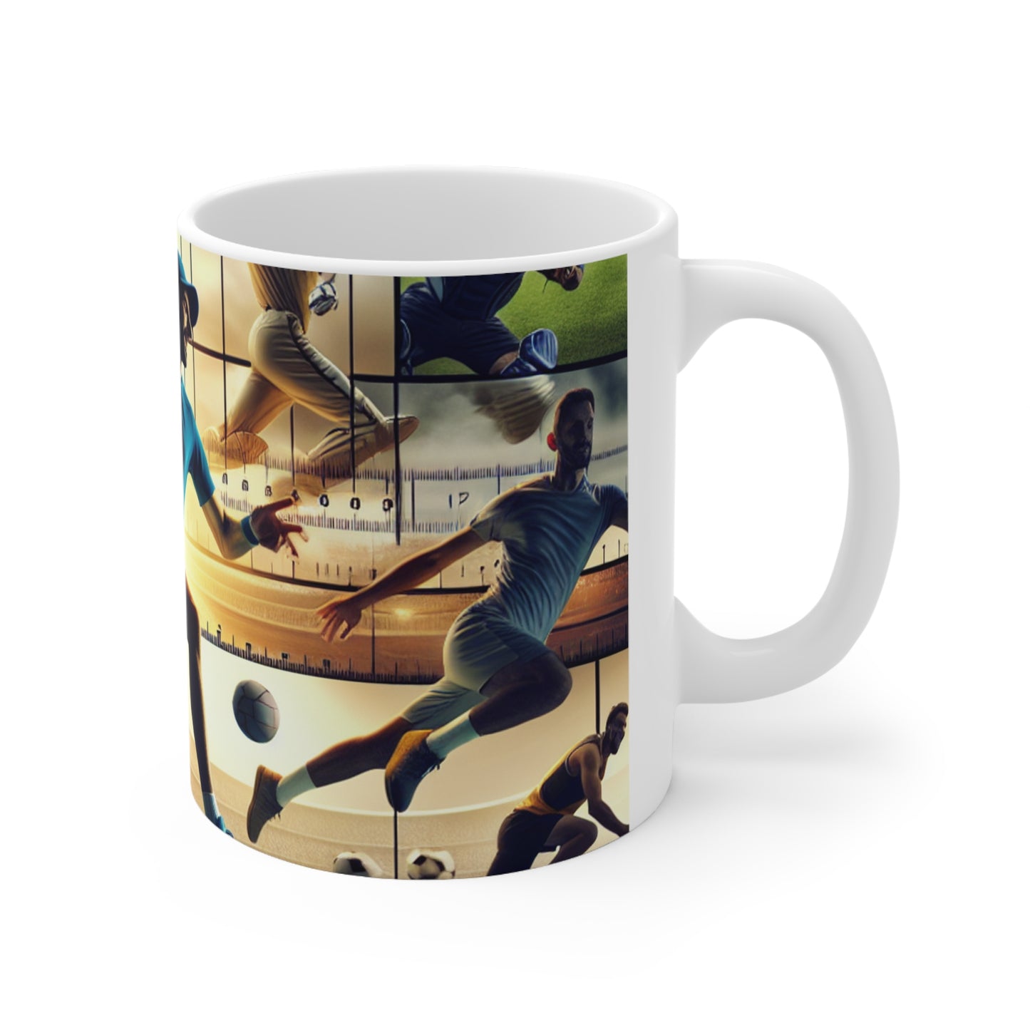 "Sports Synthesis: A Video Art Piece" - The Alien Ceramic Mug 11oz Video Art Style