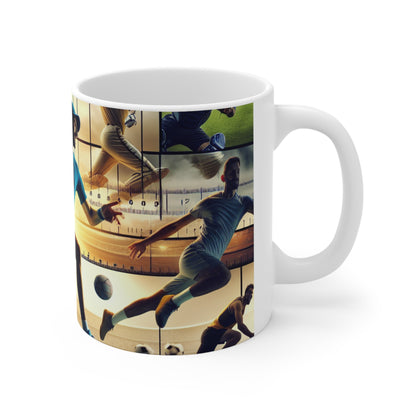 "Sports Synthesis: A Video Art Piece" - The Alien Ceramic Mug 11oz Video Art Style