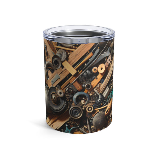 "Nature's Harmony: Assemblage Art with Found Objects" - The Alien Tumbler 10oz Assemblage Art