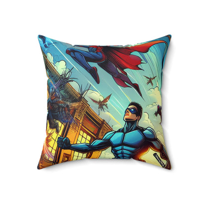 "Marvelous Mission: Save the World!" - The Alien Spun Polyester Square Pillow