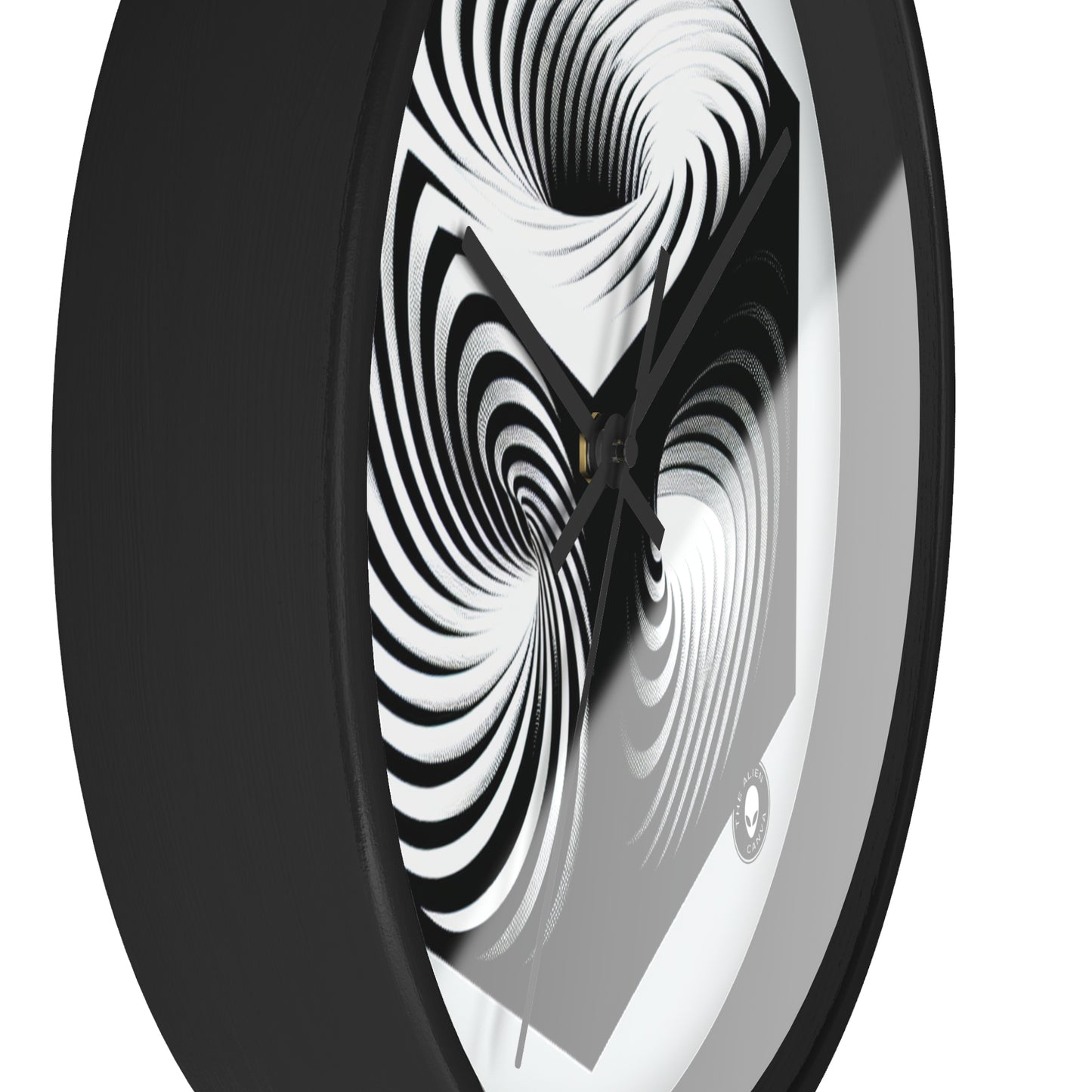 "Convolutional Cube: An Optical Illusion of Unceasing Movement" - The Alien Wall Clock Op Art