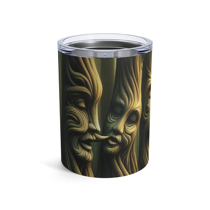 "Árboles susurrantes: secretos del bosque místico" - Vaso Alien de 10 oz