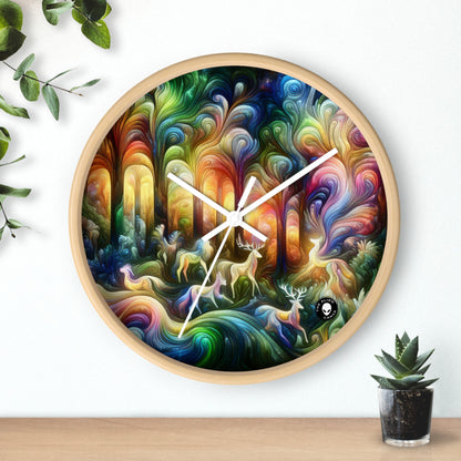 "Ethereal Enchantment: The Mystical Forest" - The Alien Wall Clock