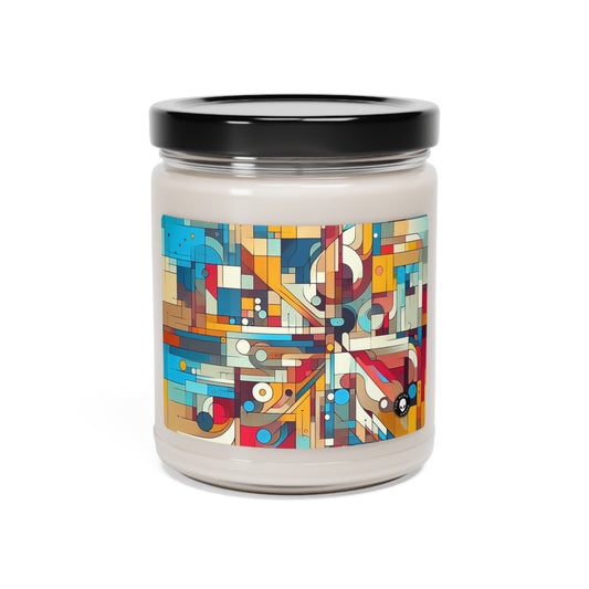 "Galactic Whirlwind: An Abstract Exploration of Cosmic Mysteries" - The Alien Scented Soy Candle 9oz Abstract Art