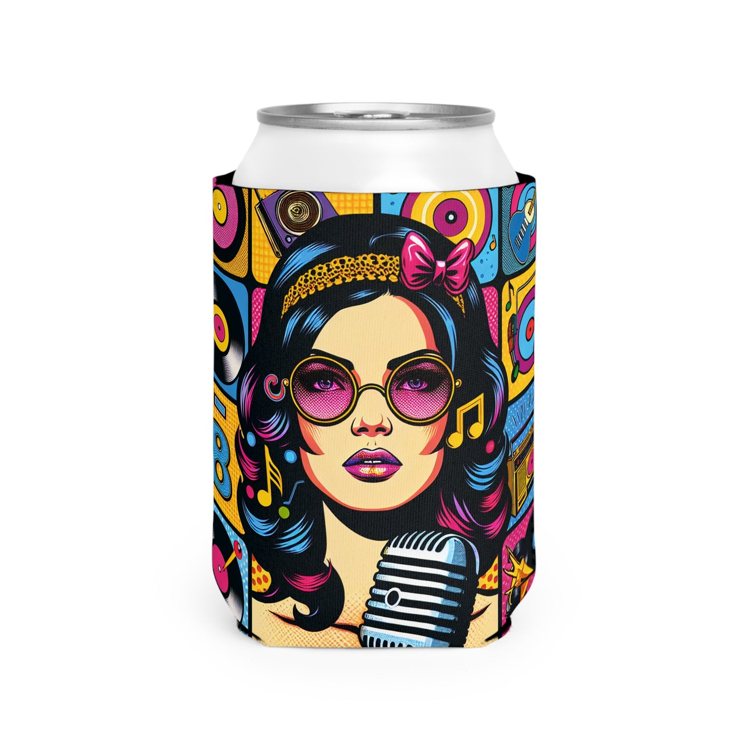 "Celebrating Pop Iconography: A Retrospective Portrait" - The Alien Can Cooler Sleeve Pop Art