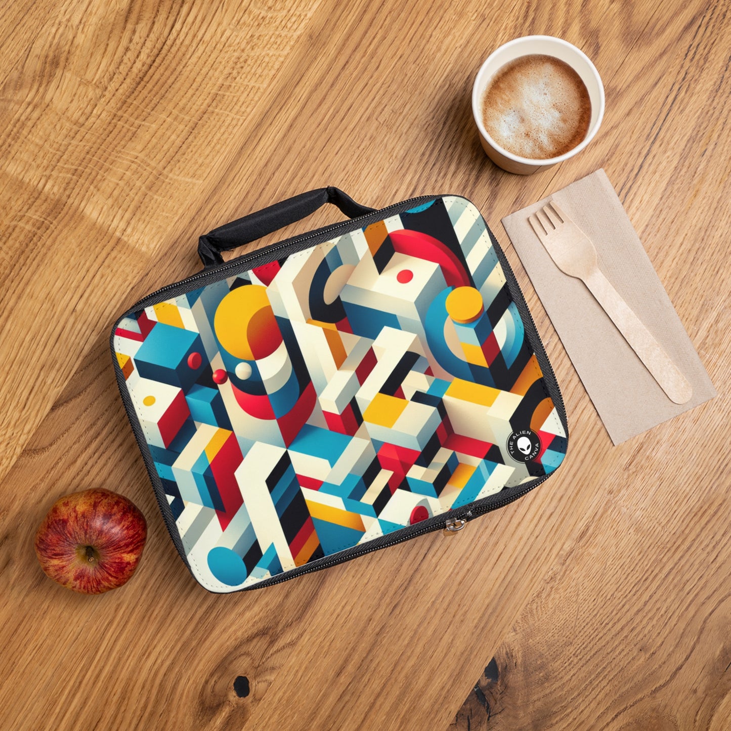 "Harmonious Balance: Geometric Abstract Art"- The Alien Lunch Bag Geometric Abstraction