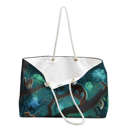 "Mystical Menagerie: Creatures frolicking in an enchanted forest" - The Alien Weekender Bag