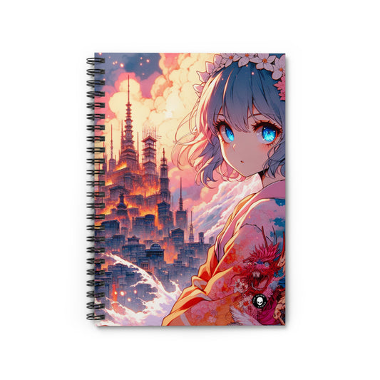 Titre : « Swords ablaze : The Elemental Duel » - The Alien Spiral Notebook (Ruled Line) Manga/Anime Art