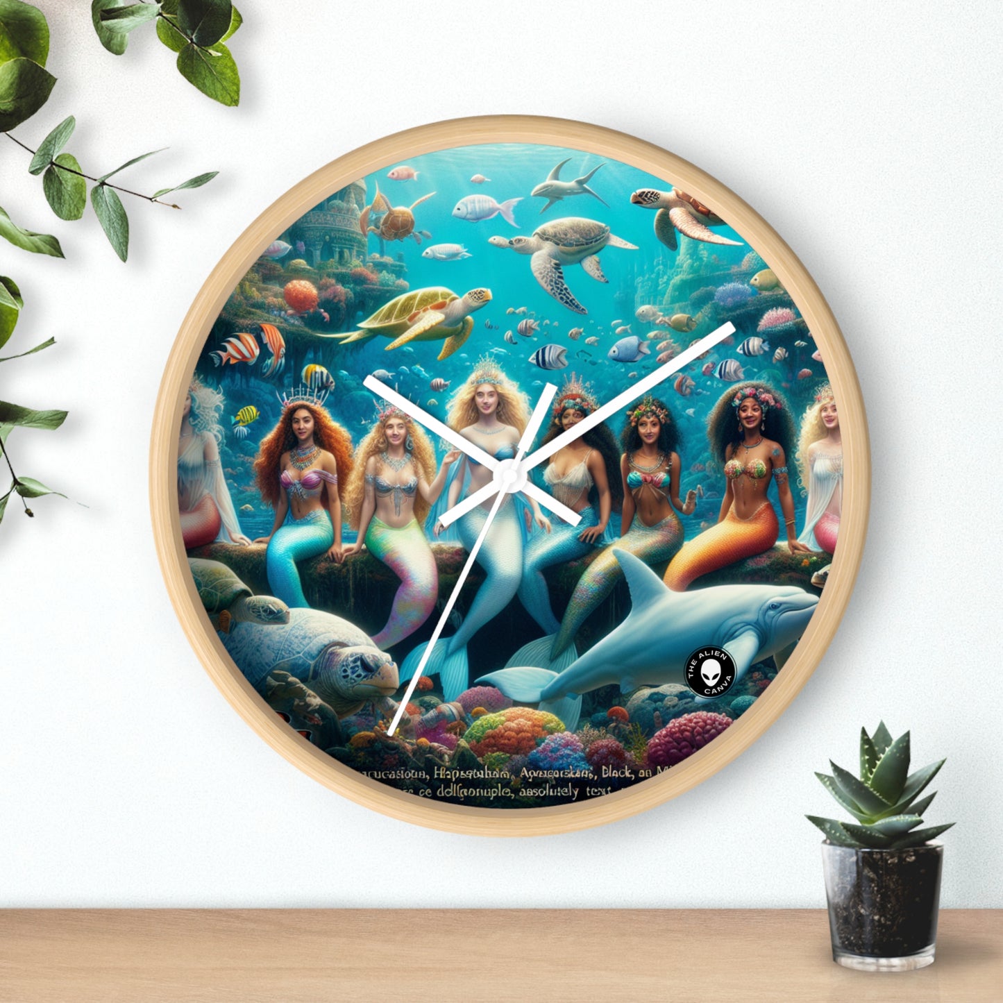 "Dive into the Enchanted Abyss: A Mermaid's Paradise" - The Alien Wall Clock