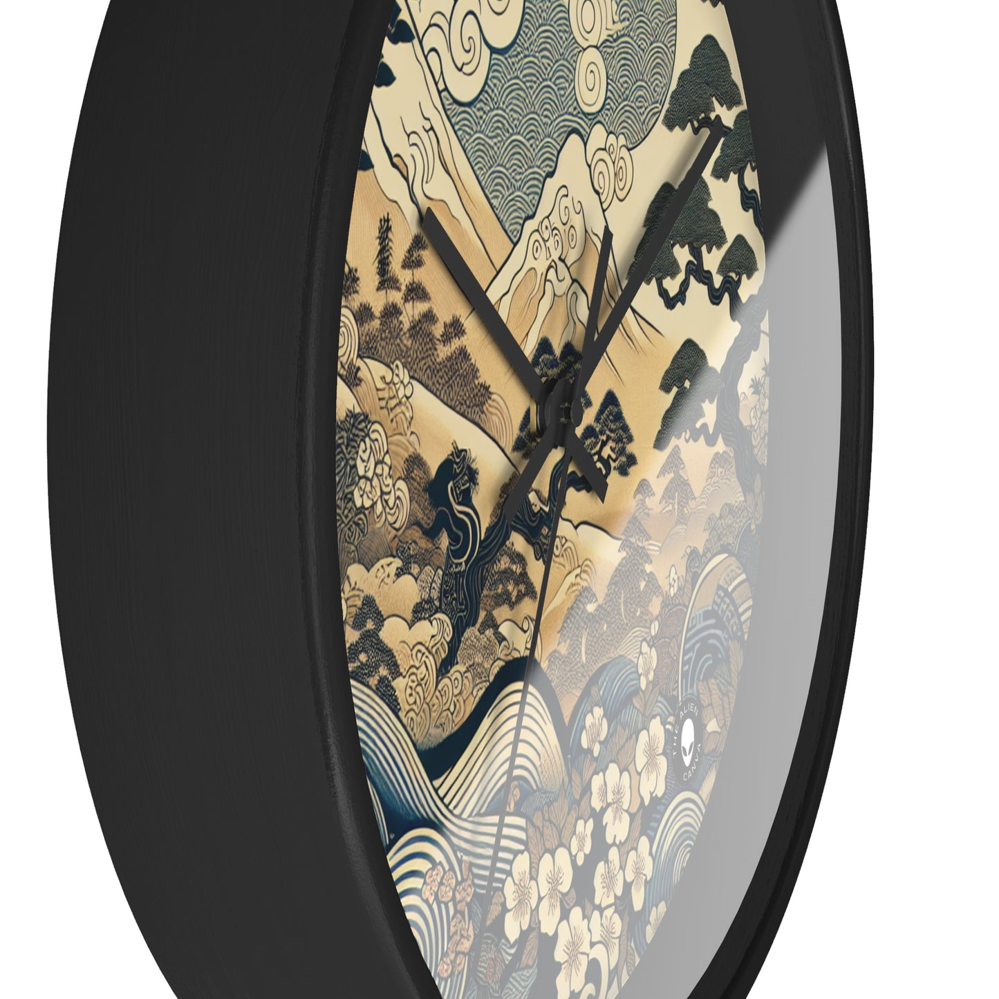 "Los sueños festivos de Edo" - El reloj de pared alienígena Ukiyo-e (impresión en madera japonesa)