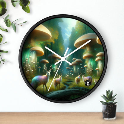 "Mystical Mushroom Grove" - The Alien Wall Clock